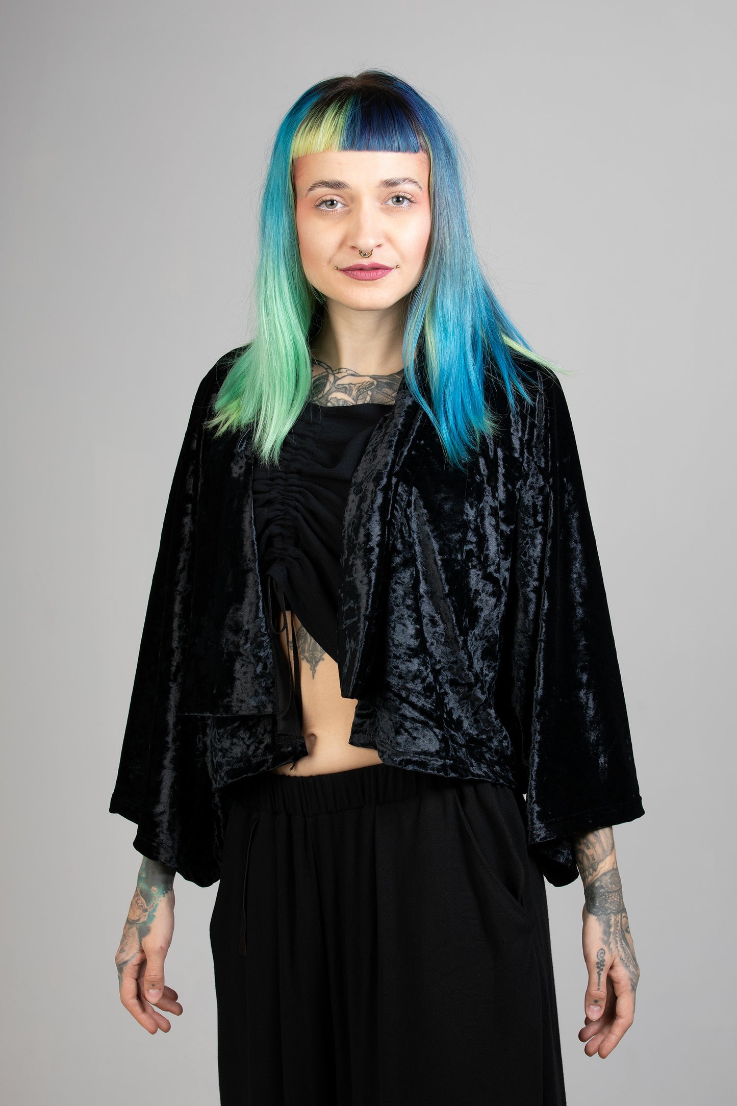 VELVET_crop kimono