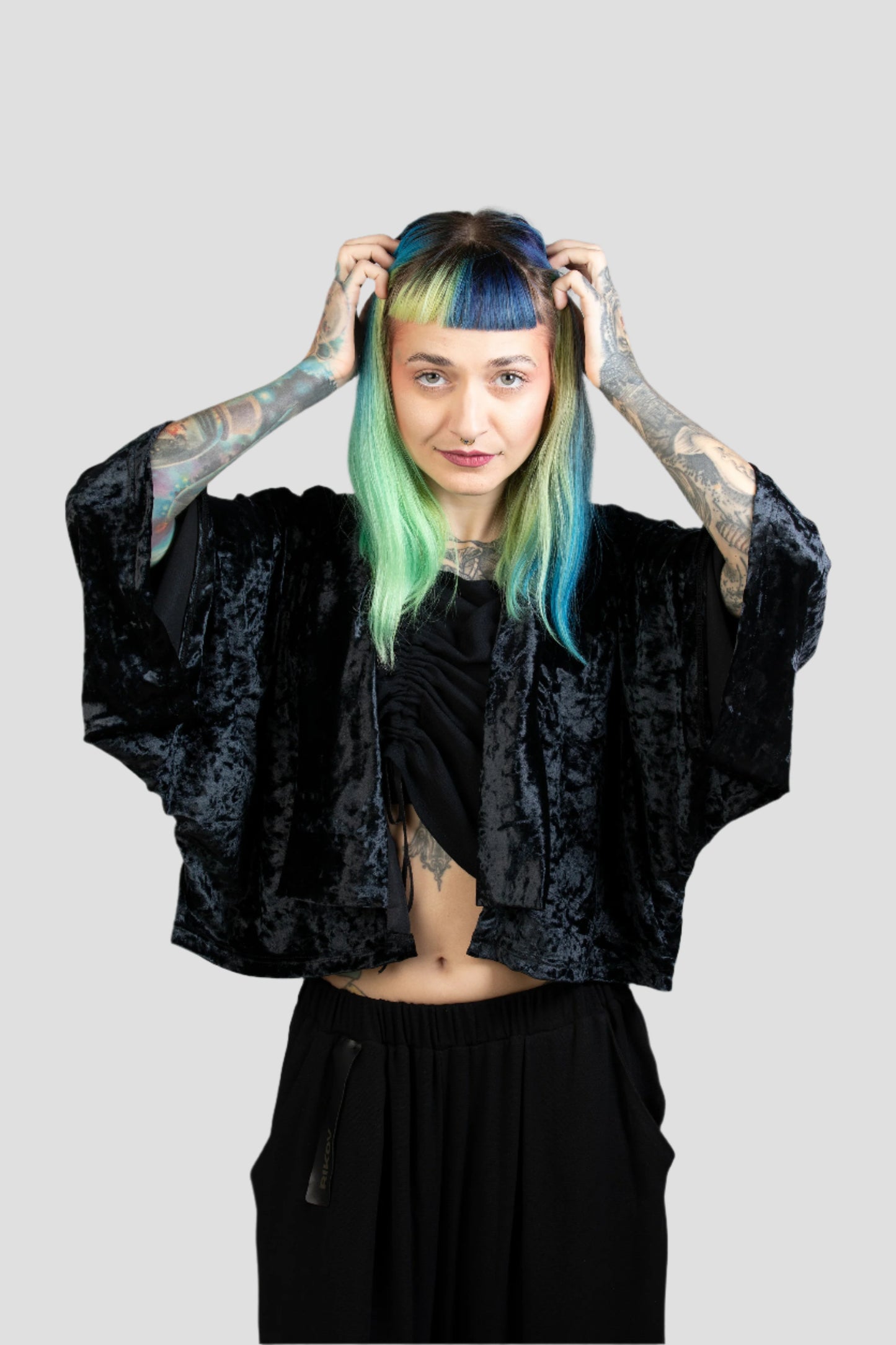 VELVET_crop kimono